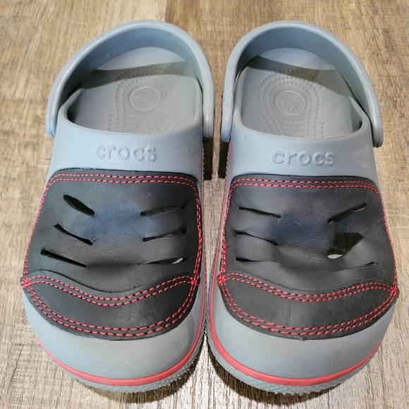 Crocs Kids' Gray and Black Clogs - Picture 1 of 8